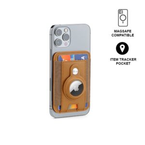 MARZ - Santhome® Magnetic Phone Cardholder with Santhome Tag Pocket - Tan - Mobile & Phone Accessories & Card Holders & Wallets - Eco-Friendly Corporate Gifts Dubai