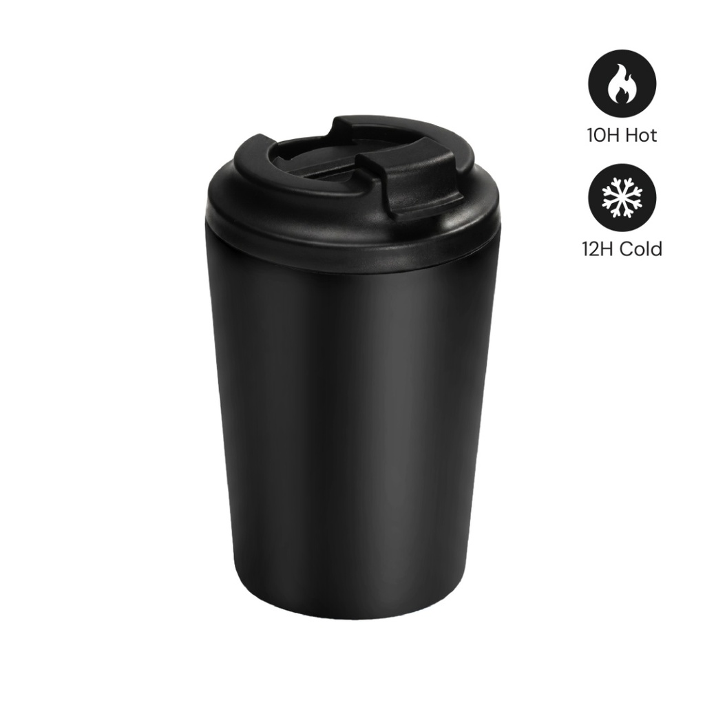 MILOS - Hans Larsen Double Wall Coffee Mug 350 ml - Black - Mugs & Cups - Eco-Friendly Corporate Gifts Dubai
