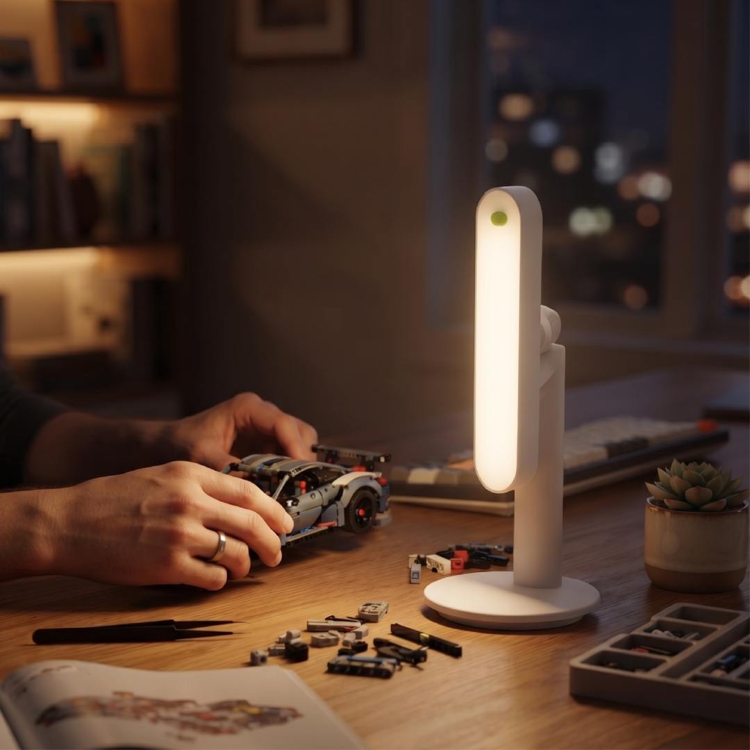 MINSK - @memorii 3 Colors Rechargeable Table Lamp - White - Stationery & Desk Items - Eco-Friendly Corporate Gifts Dubai