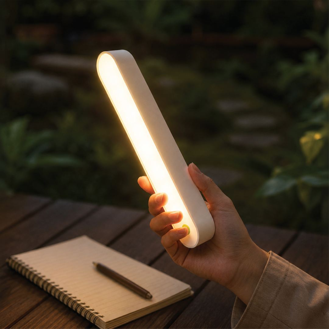 MINSK - @memorii 3 Colors Rechargeable Table Lamp - White - Stationery & Desk Items - Eco-Friendly Corporate Gifts Dubai