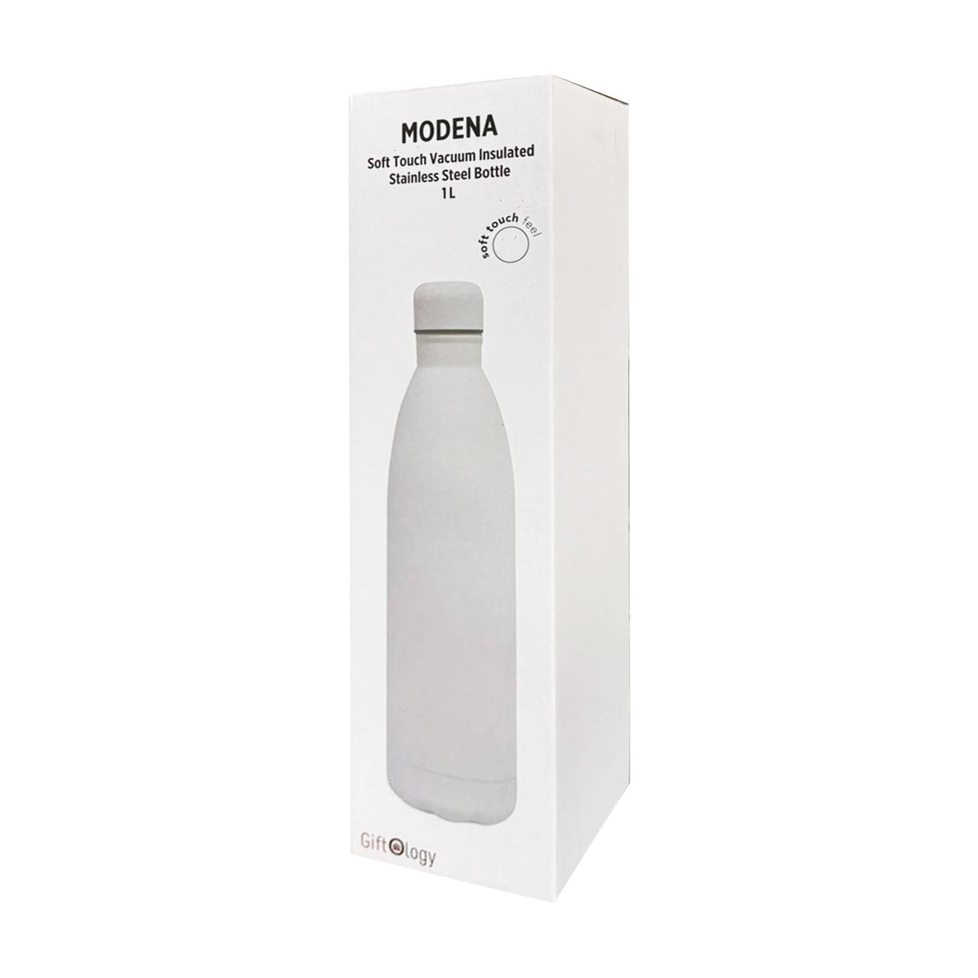 MODENA - Giftology Soft Touch lnsulated Water Bottle - 1L - White - Flasks & Bottles - Eco-Friendly Corporate Gifts Dubai