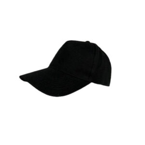 NARVA - 5 Panel Heavy Brushed Cotton Cap - Black - Caps - Eco-Friendly Corporate Gifts Dubai