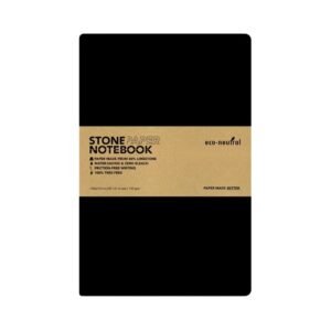 NEYA - eco-neutral Stone Paper Tree-Free Notebook - Black - Notebooks, Pads & Folders & For your Office - Eco-Friendly Corporate Gifts Dubai