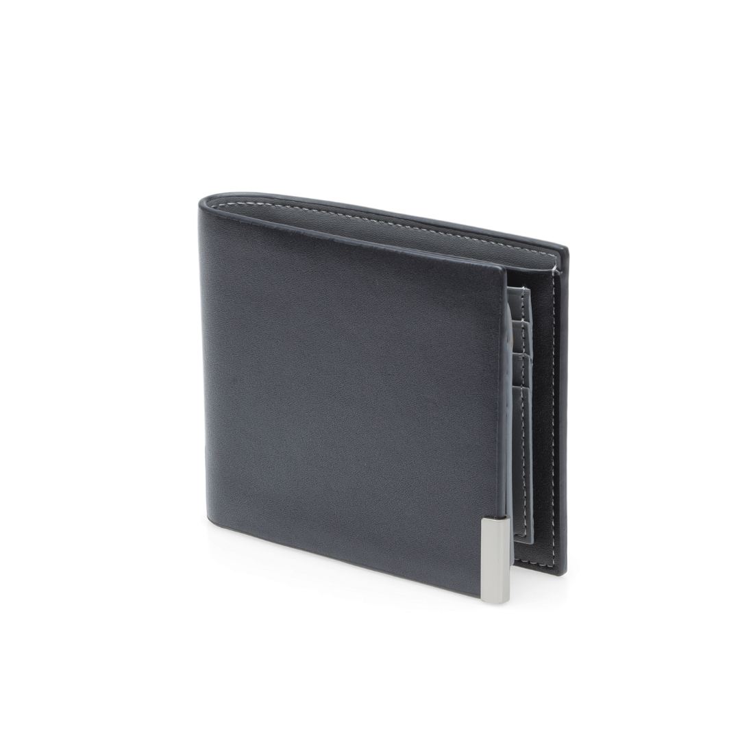 NIORT - Men's Billfold PU wallet with flip pocket - Black / Grey - Card Holders & Wallets - Eco-Friendly Corporate Gifts Dubai