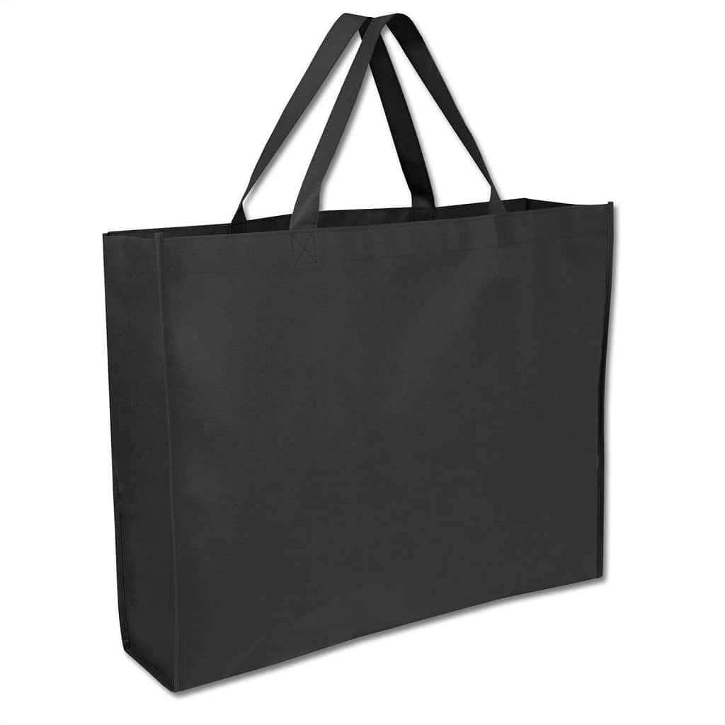 Non-woven Shopping Bag Horizontal - Black - Shopping & Tote Bags - Eco-Friendly Corporate Gifts Dubai