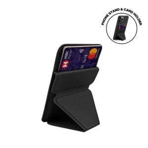 ODDA - Mag Card Holder with Phone Stand - Black - Mobile & Phone Accessories - Eco-Friendly Corporate Gifts Dubai