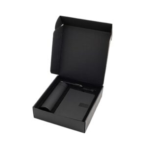 ORION SET - Giftology Set of Temperature Flask, Notebook, Pen and Keychain - Black - Gift Sets - Eco-Friendly Corporate Gifts Dubai