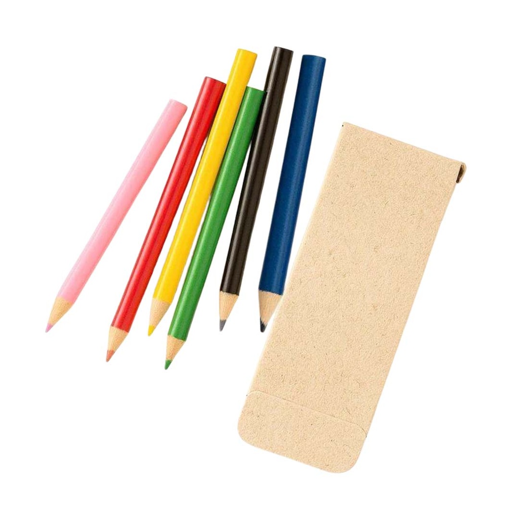 OTTA - Giftology Set of 6pcs Color Pencils in Lemongrass Paper Box - Promotional Eco-friendly Pencils - Eco-Friendly Corporate Gifts Dubai