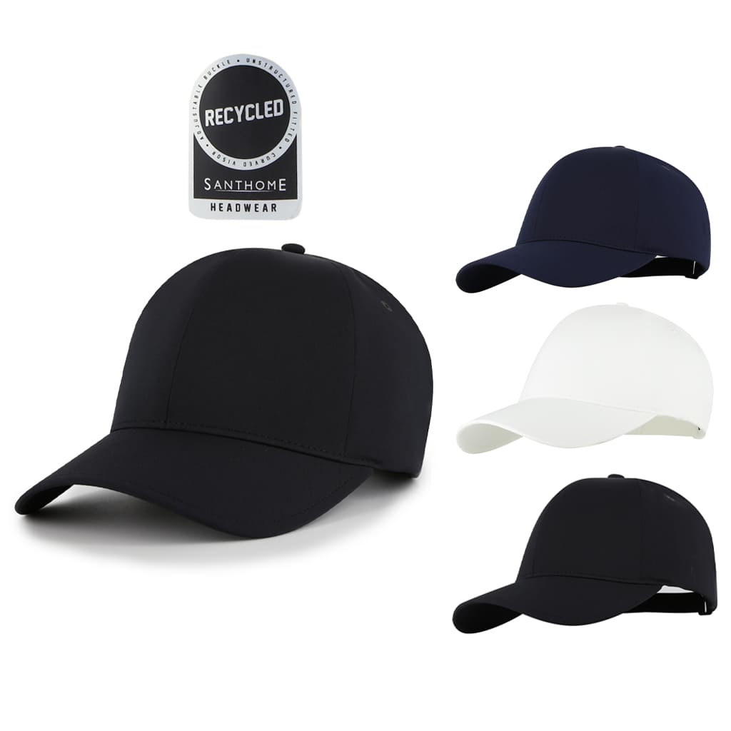PEAK - Santhome® DryNCool® Advanced Seamless 6-Panel Cap - Black - Caps - Eco-Friendly Corporate Gifts Dubai
