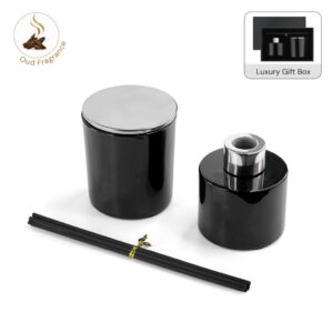 PROVENCE - Arabian Oud Scented Candle and Diffuser Set - Black - Wellness & Self-Care - Eco-Friendly Corporate Gifts Dubai