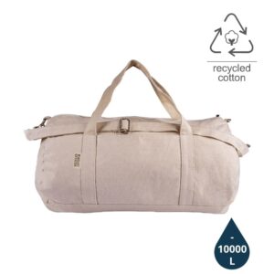 PUEBLA - GRS-certified Recycled Cotton Duffel / Gym Bag - Natural - Duffel & Weekender Bags - Eco-Friendly Corporate Gifts Dubai