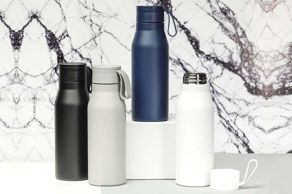 R-NEBRA - CHANGE Collection Recycled Stainless Steel Vacuum Bottle - White - Flasks & Bottles - Eco-Friendly Corporate Gifts Dubai
