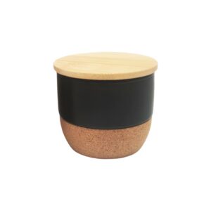 RAAHA - Arabic Oudh Scented Candle in Ceramic Holder with Bamboo Lid - Black - Wellness & Self-Care - Eco-Friendly Corporate Gifts Dubai