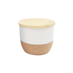 RAAHA - Arabic Oudh Scented Candle in Ceramic Holder with Bamboo Lid - White - Wellness & Self-Care - Eco-Friendly Corporate Gifts Dubai