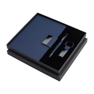 REGENT - Giftology Set of Notebook, Keychain and Pen - Blue - Gift Sets & For your Office - Eco-Friendly Corporate Gifts Dubai