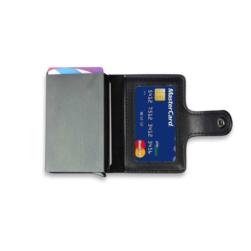 REINE - Set of RFID Card Holder, Key Chain and Pen - Black - Card Holders & Wallets & Key Holders & Gift Sets - Eco-Friendly Corporate Gifts Dubai