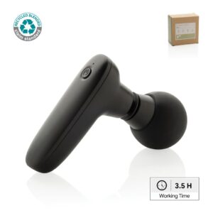 Revix RCS recycled plastic massage gun, black - Wellness & Self-Care - Eco-Friendly Corporate Gifts Dubai