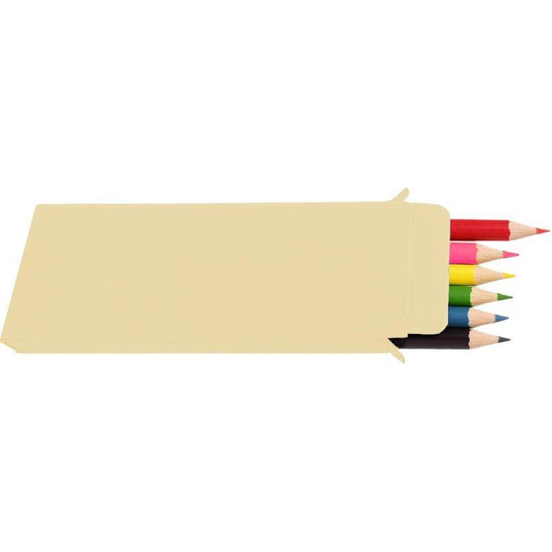ROCA - Giftology Set of Color Pencils & Crayons in Lemongrass Paper Box - Promotional Eco-friendly Pencils - Eco-Friendly Corporate Gifts Dubai