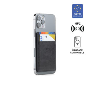 ROMA - Santhome® 2-in-1 Mag Cardholder and Inbuilt NFC Digital Business Card - Black - Mobile & Phone Accessories - Eco-Friendly Corporate Gifts Dubai