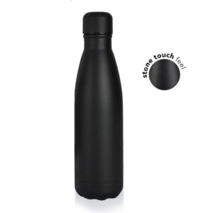 RONDA - Stone Touch Insulated Water Bottle - Black - Flasks & Bottles - Eco-Friendly Corporate Gifts Dubai