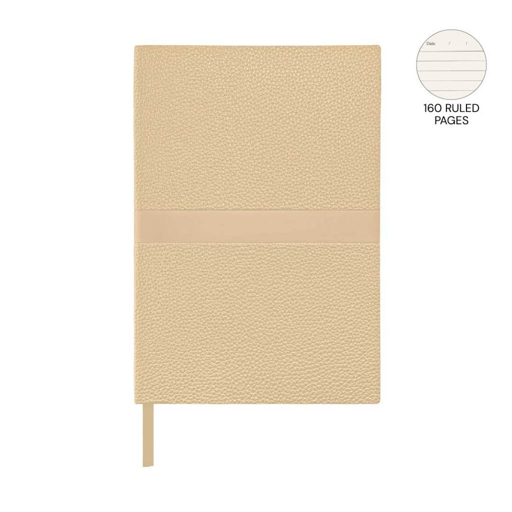 ROVENA - Giftology A5 PU Soft Cover Notebook - Sand - Notebooks, Pads & Folders - Eco-Friendly Corporate Gifts Dubai