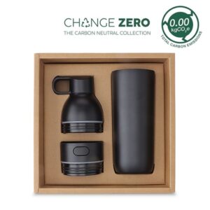 RUVO - CHANGE ZERO 2-in-1 Modular Hydration Gift Set - Black - Flasks & Bottles & Mugs & Cups & Gift Sets - Eco-Friendly Corporate Gifts Dubai