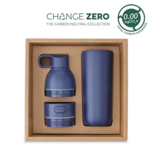 RUVO - CHANGE ZERO 2-in-1 Modular Hydration Gift Set - Navy Blue - Flasks & Bottles & Mugs & Cups & Gift Sets - Eco-Friendly Corporate Gifts Dubai