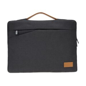 SALCEA - Santhome® 15" Laptop Sleeve - Black/Tan - Laptop Bags - Eco-Friendly Corporate Gifts Dubai