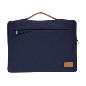 SALCEA - Santhome® 15" Laptop Sleeve - Navy Blue/Tan - Laptop Bags - Eco-Friendly Corporate Gifts Dubai