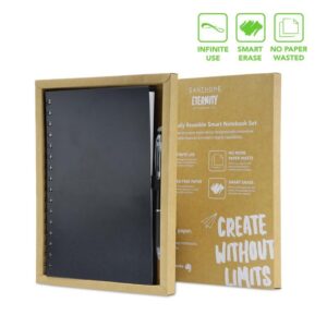 Santhome® Eternity - The Reusable Notebook & Pen Set - Black - Notebooks, Pads & Folders & Gift Sets & For your Office - Eco-Friendly Corporate Gifts Dubai
