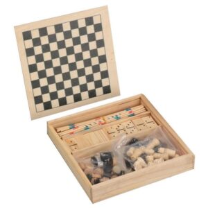 SAURIS - eco-neutral 4-in-1 Wooden Games Box - Kids & Back-to-School - Eco-Friendly Corporate Gifts Dubai