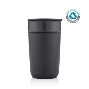 SAVONA - Hans Larsen Premium Ceramic Tumbler With Recycled Protective Sleeve - Black - Mugs & Cups - Eco-Friendly Corporate Gifts Dubai