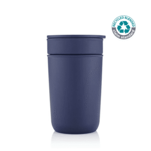 SAVONA - Hans Larsen Premium Ceramic Tumbler With Recycled Protective Sleeve - Blue - Mugs & Cups - Eco-Friendly Corporate Gifts Dubai