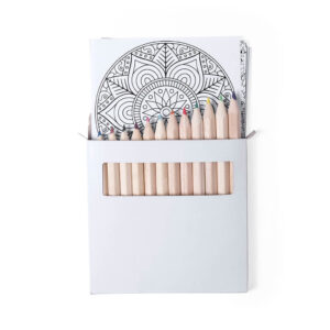 Set Of 12 Pencils And 12 Coloring Sheets With Mandala Designs - Kids & Back-to-School - Eco-Friendly Corporate Gifts Dubai