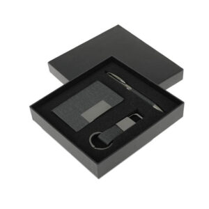 SILVAN - Giftology Gift Set (Card Holder, Key Chain and Pen) - Black - Card Holders & Wallets & Gift Sets & Key Holders - Eco-Friendly Corporate Gifts Dubai