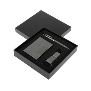 SILVAN - Giftology Gift Set (Card Holder, Key Chain and Pen) - Grey - Card Holders & Wallets & Gift Sets & Key Holders - Eco-Friendly Corporate Gifts Dubai