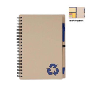 SION- eco-neutral B6 Notepad & Pen Set with Sticky Note - Navy Blue - Notebooks, Pads & Folders - Eco-Friendly Corporate Gifts Dubai