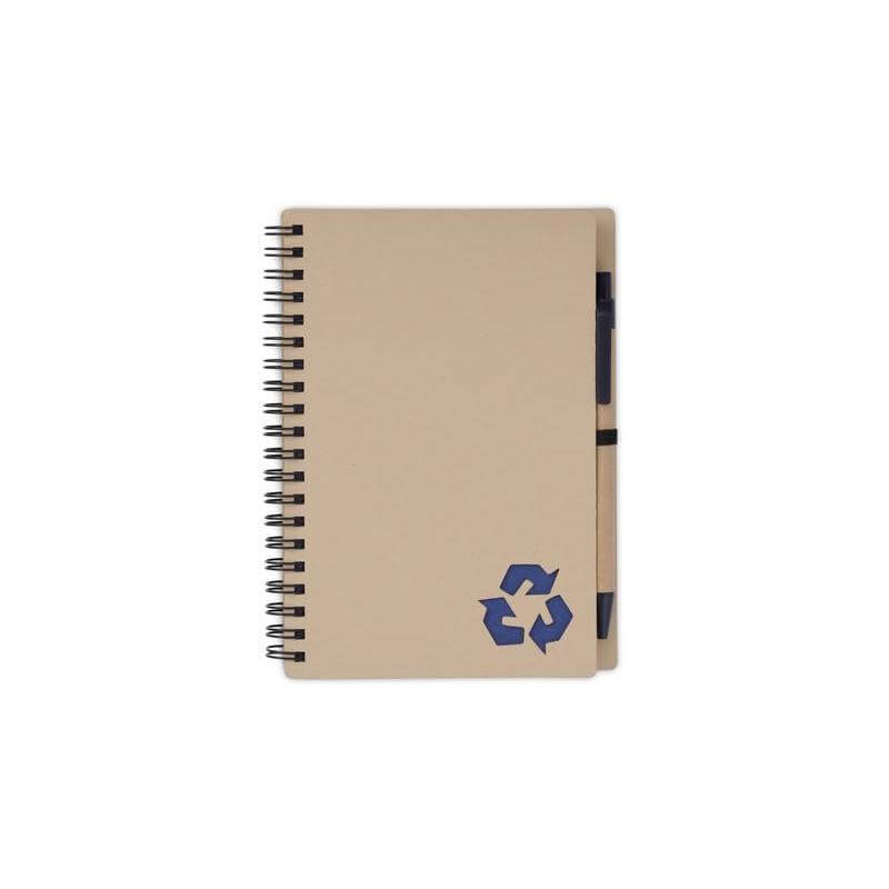 SION- eco-neutral B6 Notepad & Pen Set with Sticky Note - Navy Blue - Notebooks, Pads & Folders - Eco-Friendly Corporate Gifts Dubai