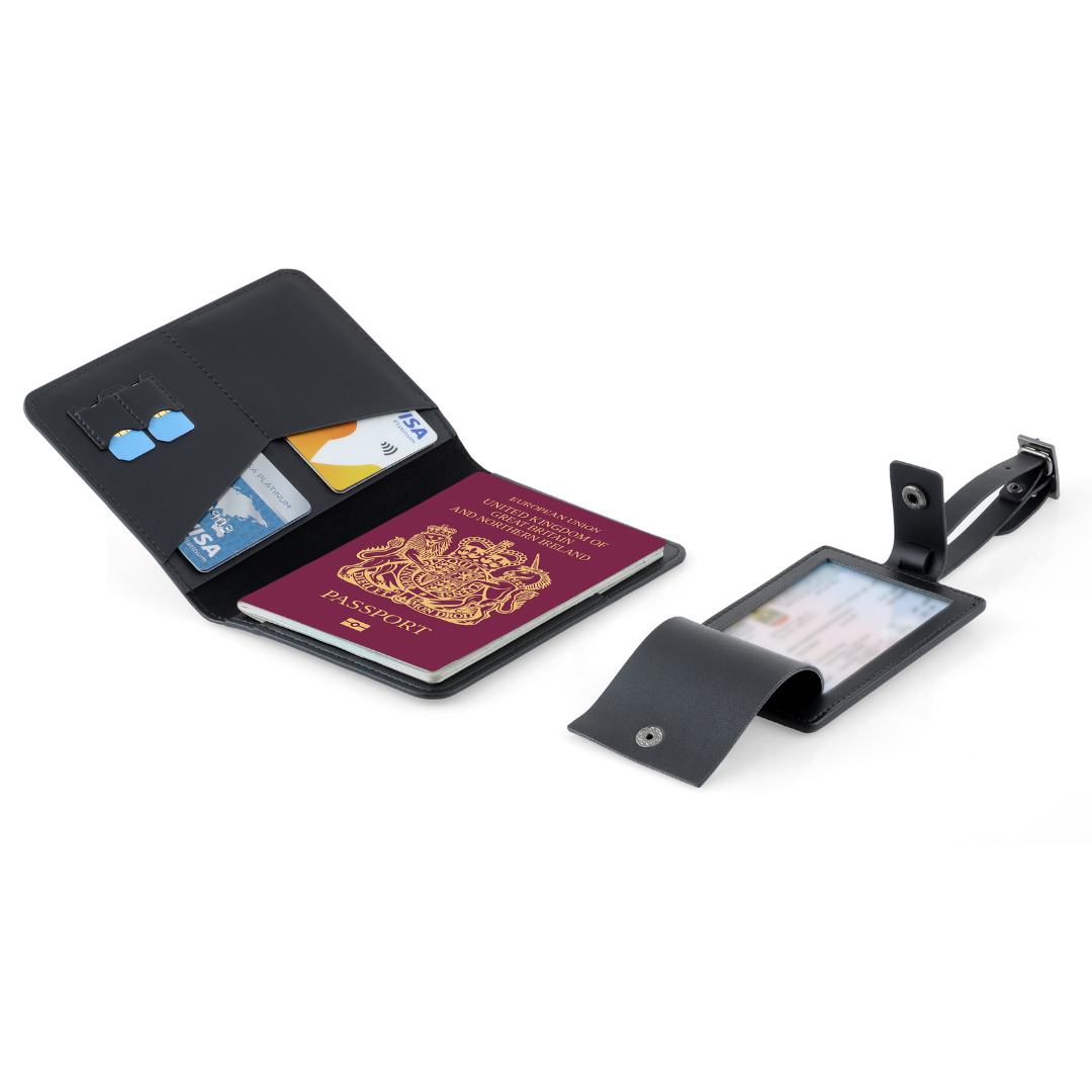 Skross® Diplomat Travel Gift Set with Passport Holder and Luggage Tag - Travel Accessories & Card Holders & Wallets - Eco-Friendly Corporate Gifts Dubai