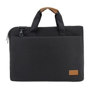 SLOTEN - Santhome® 15" Laptop Bag - Black/Tan - Laptop Bags - Eco-Friendly Corporate Gifts Dubai