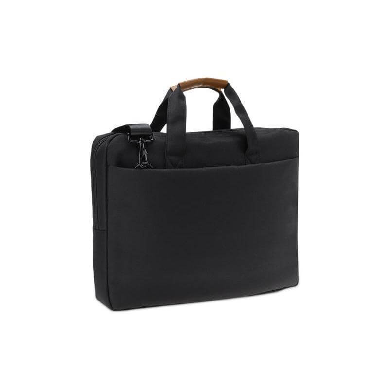 SLOTEN - Santhome® 15" Laptop Bag - Black/Tan - Laptop Bags - Eco-Friendly Corporate Gifts Dubai