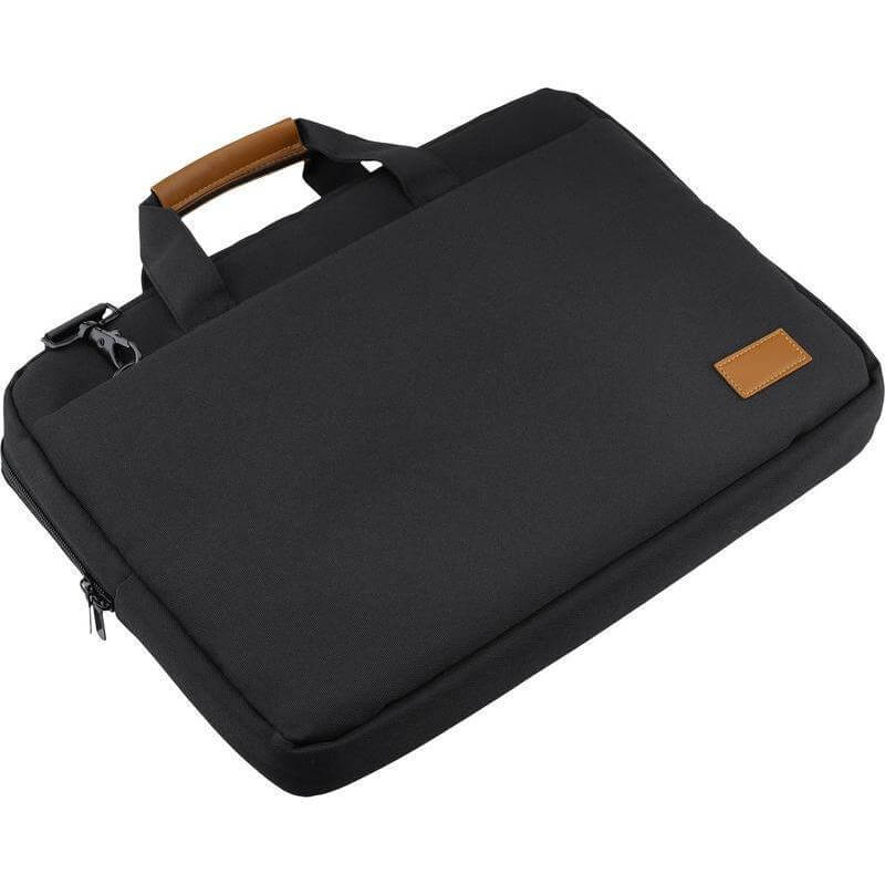 SLOTEN - Santhome® 15" Laptop Bag - Black/Tan - Laptop Bags - Eco-Friendly Corporate Gifts Dubai