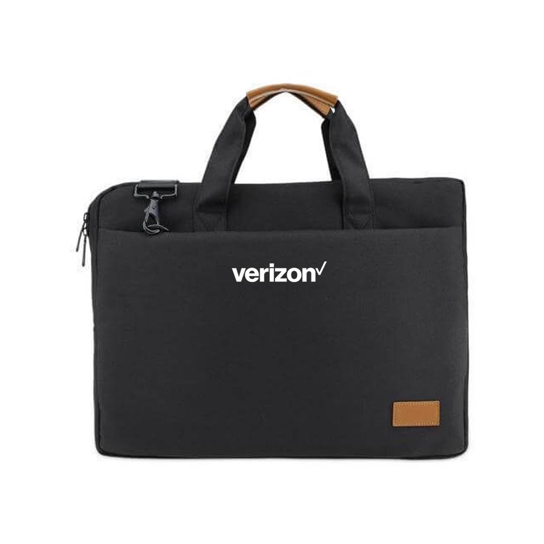SLOTEN - Santhome® 15" Laptop Bag - Black/Tan - Laptop Bags - Eco-Friendly Corporate Gifts Dubai