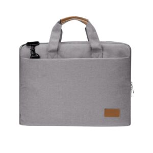 SLOTEN - Santhome® 15" Laptop Bag - Grey/Tan - Laptop Bags - Eco-Friendly Corporate Gifts Dubai