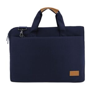 SLOTEN - Santhome® 15" Laptop Bag - Navy Blue/Tan - Laptop Bags - Eco-Friendly Corporate Gifts Dubai