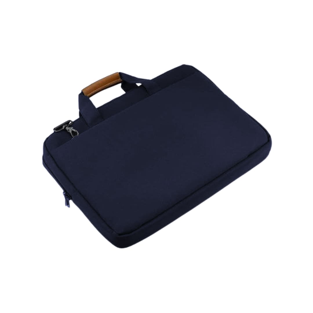 SLOTEN - Santhome® 15" Laptop Bag - Navy Blue/Tan - Laptop Bags - Eco-Friendly Corporate Gifts Dubai
