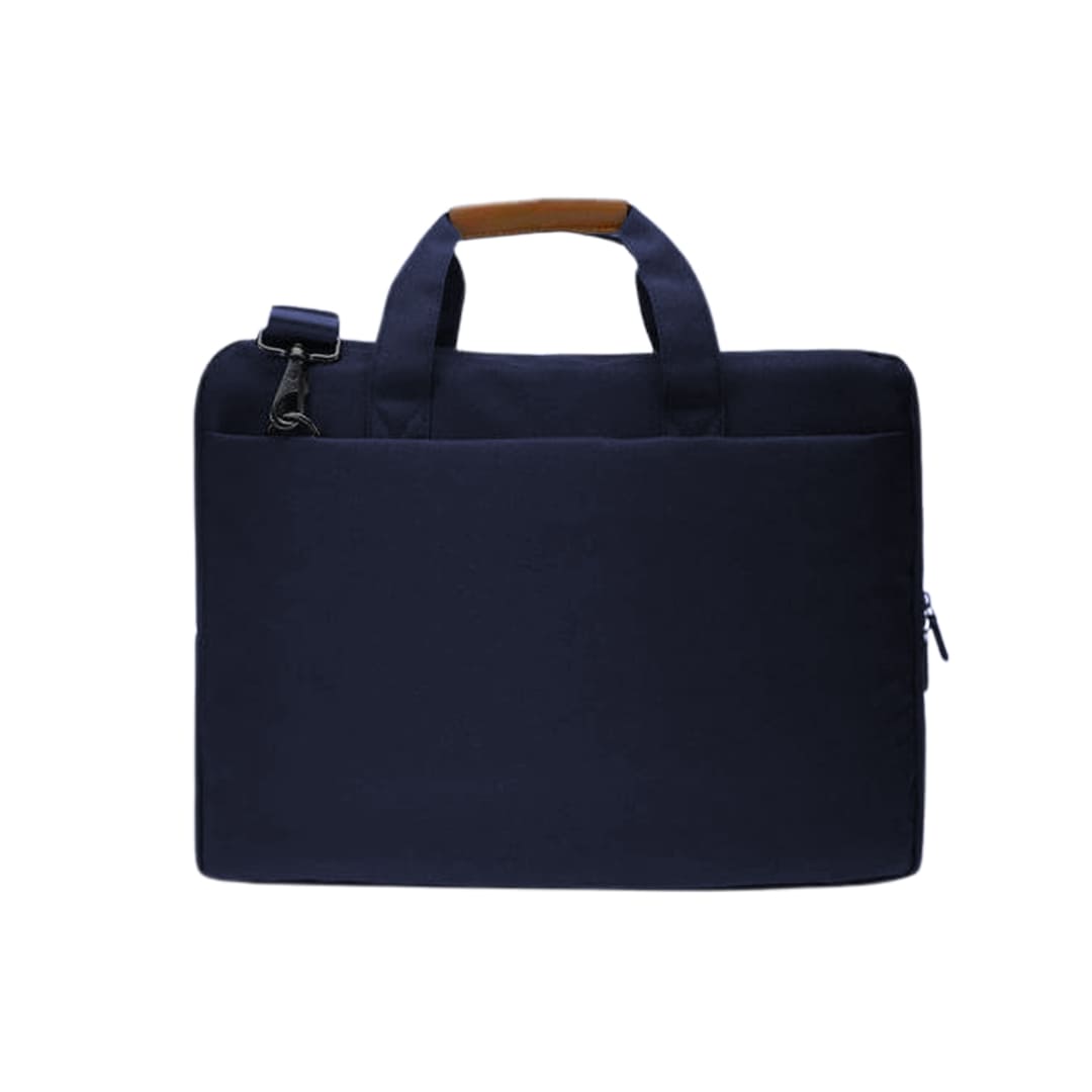 SLOTEN - Santhome® 15" Laptop Bag - Navy Blue/Tan - Laptop Bags - Eco-Friendly Corporate Gifts Dubai