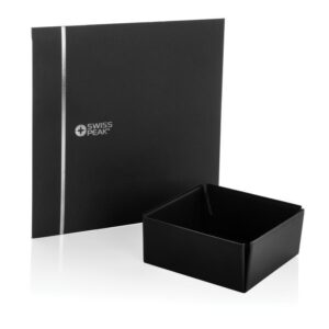 Swiss Peak® RCS Recycled PU Foldable Magnetic Storage Tray - Black - Stationery & Desk Items - Eco-Friendly Corporate Gifts Dubai