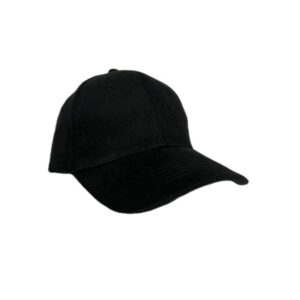 TARTU - 6 Panel Heavy Brushed Cotton Cap - Black - Caps - Eco-Friendly Corporate Gifts Dubai