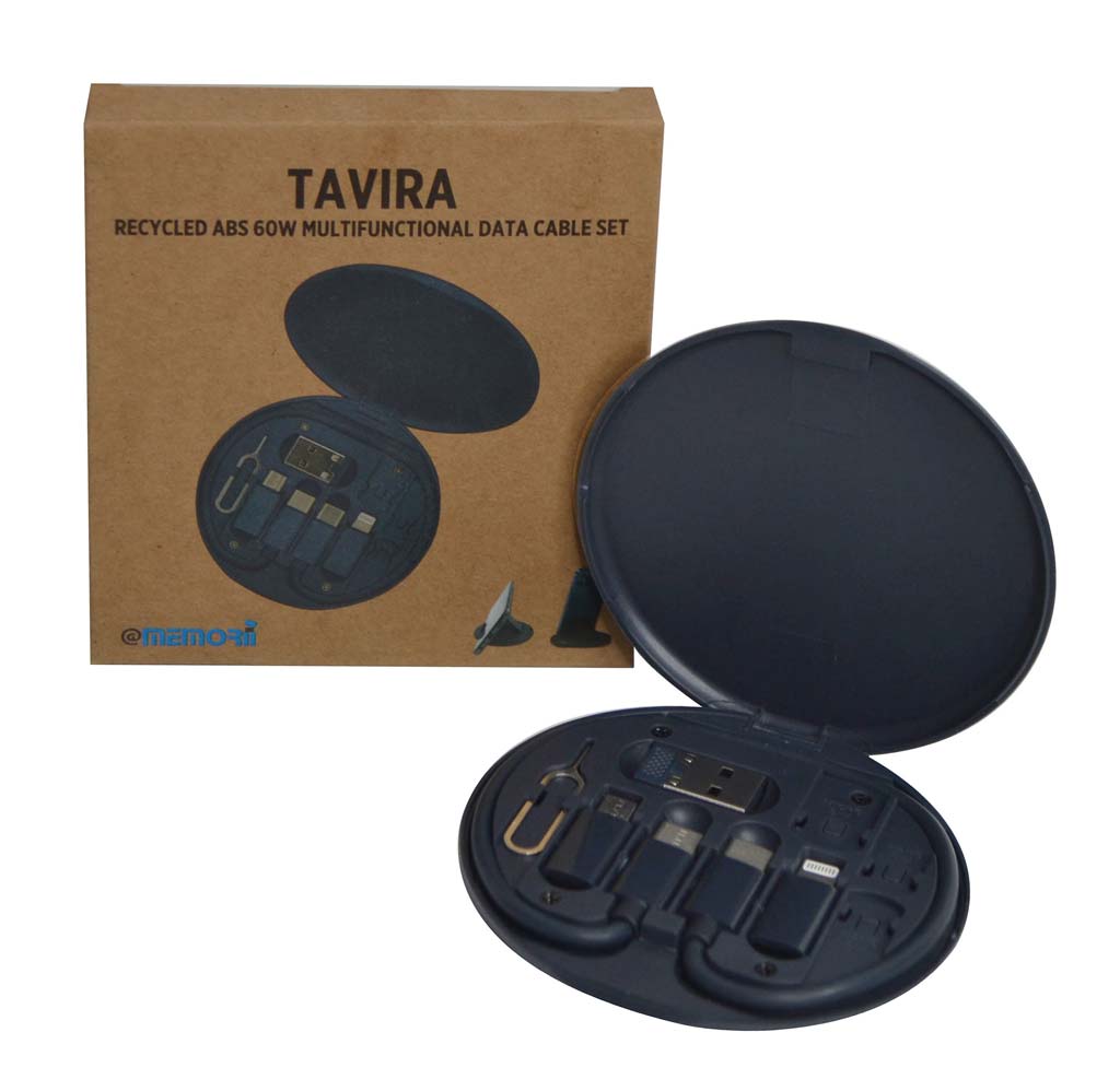 TAVIRA - @memorii Recycled Multi-Cable Set - Blue - Chargers & Mobile & Phone Accessories - Eco-Friendly Corporate Gifts Dubai